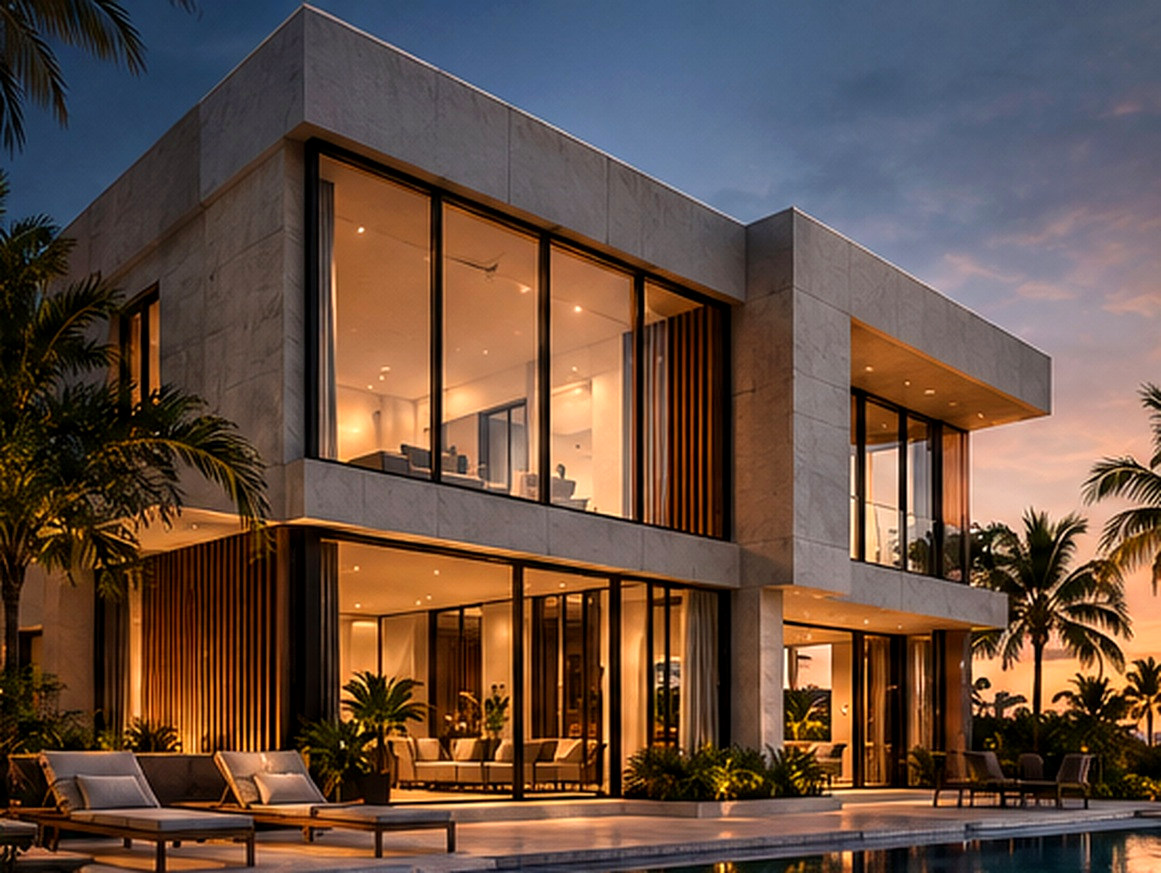 Illustrative modern Florida residential architecture